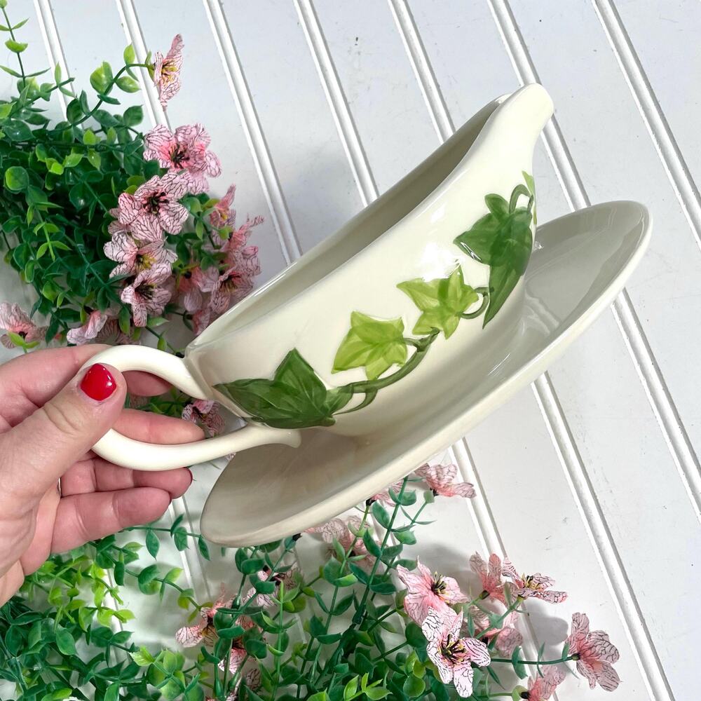 Vintage Franciscan Green Ivy Dinnerware Serve Ware GRAVY BOAT I Love Lucy